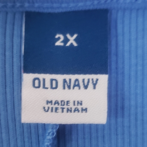 Old Navy Cloisonne Blue Fitted Rib-Knit Scoop-Neck Midi Dress - Picture 9 of 11